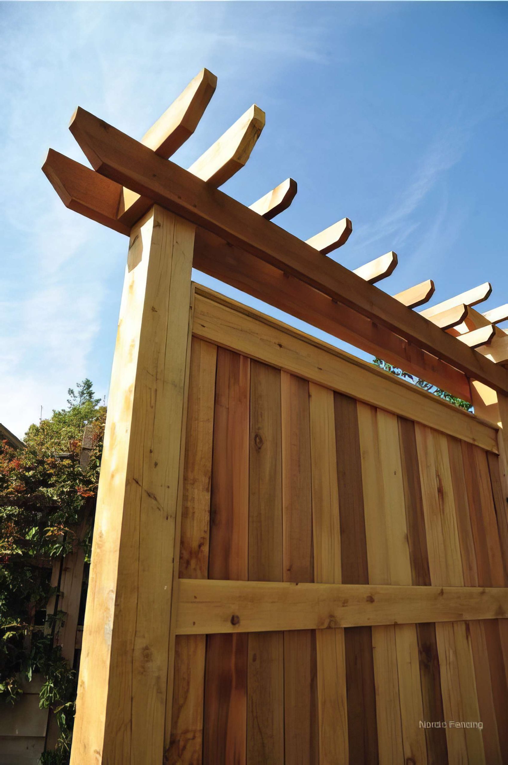 wood fencing header